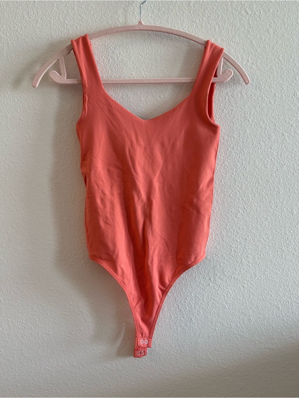 Intimately Free People Clean Lines Coral/Papaya Stretchy Bodysuit Size XS/S